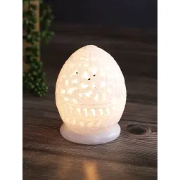 Aapno Rajasthan White Marble Handcrafted Tealight Holder-picture-24