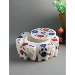 Aapno Rajasthan White Printed Multi-Utility Storage Box Organiser-picture-13