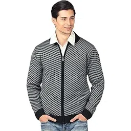 aarbee Full Sleeve Woollen Zipper Sweater for Men with Pockets-picture-22