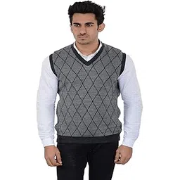 aarbee Men's Wool V-Neck Reversible Sweater-picture-45