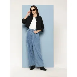 Aarika Black Denim Solid Jacket-picture-21