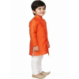 Aarika Boys Angrakha Pure Silk Kurta with Churidar-picture-10