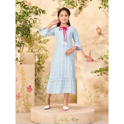 Aarika Checked Drop-Waist Midi Dress-picture-17
