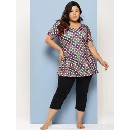 Aarika Checked Printed Plus Size Swim Suit With Swim Cap-picture-16