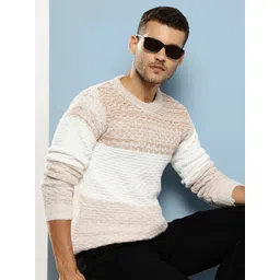 Aarika Colourblocked Woollen Fuzzy Pullover-picture-22