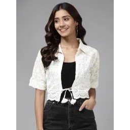 Aarika Cream Embroidered Ethnic Jacket-picture-34