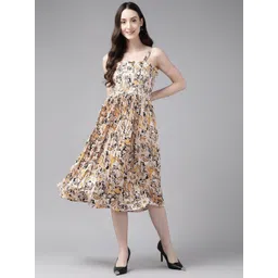 Aarika Floral Georgette A-Line Midi Dress-picture-16