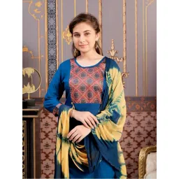 Aarika Girls Blue Printed Kurti image 4