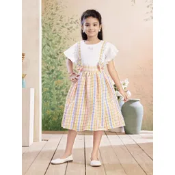 Aarika Girls Checked Pinafore Dress-picture-20