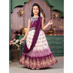 Aarika Girls Embroidered Ready to Wear Lehenga & Blouse With Dupatta-picture-35