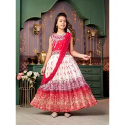 Aarika Girls Embroidered Ready to Wear Lehenga & Blouse With Dupatta-picture-16