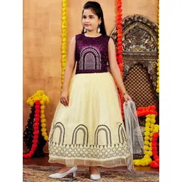 Aarika Girls Embroidered Thread Work Ready to Wear Lehenga & Blouse With Dupatta-picture-32
