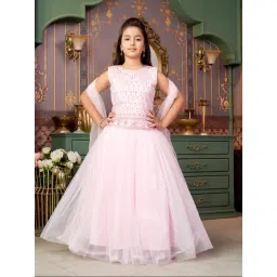 Aarika Girls Pink Embroidered Lehenga Choli Set-picture-14