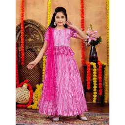 Aarika Girls Pink Printed Lehenga Choli Set-picture-43