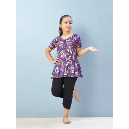 Aarika Girls Purple Printed Swimsuit-picture-46