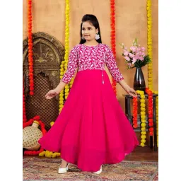 Aarika Girls Red Embroidered Party Gown-picture-18