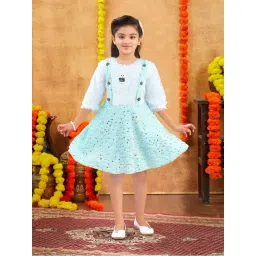 Aarika Girls Turquoise Printed Frock-picture-38