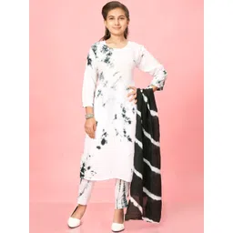 Aarika Girls Woven Design Round Neck Cotton Kurta-picture-20