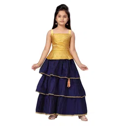 Aarika Girls Yellow & Blue Printed Ready to Wear Lehenga Choli-picture-45