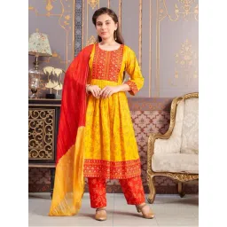 Aarika Girls Yellow Printed Kurti-picture-25