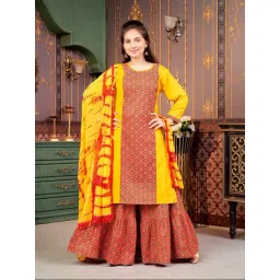 Aarika Girls Yellow Printed Kurti-picture-13