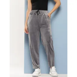 Aarika Grey Velvet Embellished Trackpants-picture-41