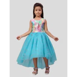 Aarika Kids Firozi Blue & Pink Printed Frock Dress-picture-25