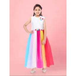 Aarika Kids Multicolor Applique Gown-picture-30