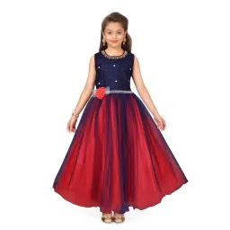 Aarika Kids Navy & Red Applique Gown-picture-12