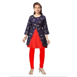 Aarika Kids Navy & Red Printed Kurta-picture-18