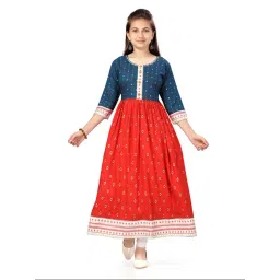 Aarika Kids Navy & Red Printed Kurta-picture-19