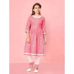 Aarika Kids Pink & White Cotton Printed Kurti-picture-39