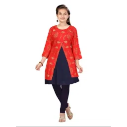Aarika Kids Red & Navy Printed Kurta-picture-12