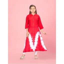 Aarika Kids Red & White Printed Kurti Set-picture-29