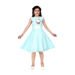 Aarika Kids Turquoise Printed Dress-picture-40