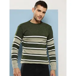 Aarika Men Self Striped Pullover-picture-41