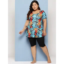 Aarika Plus Size Floral Printed Swim Suit image 1