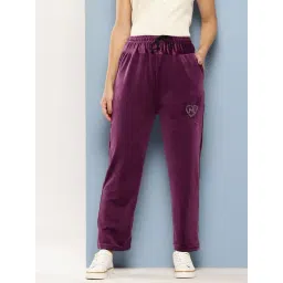 Aarika Purple Velvet Embellished Trackpants-picture-45