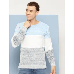 Aarika Self Design Colourblocked Woollen Pullover-picture-37