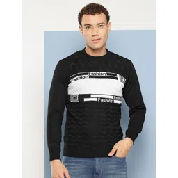 Aarika Self Design Striped Woollen Pullover-picture-24