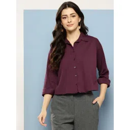 Aarika Wine Regular Fit Shirt-picture-14