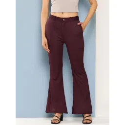 Aarika Wine Straight Fit Pants-picture-16
