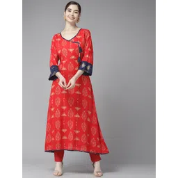 Aarika Women Ethnic Motifs Printed Flared Sleeves Cotton Kurta-picture-12