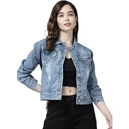 aarika Womens Blue Color Denim Solid Denim Jacket-picture-13