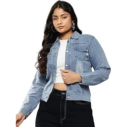 aarika Womens Blue Colour Denim Solid Denim Jacket-picture-39