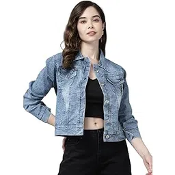 aarika Womens Blue Colour Denim Solid Denim Jacket-picture-40