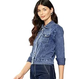 aarika Womens Blue Colour Solid Denim Jacket-picture-43