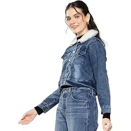 aarika Womens Blue Colour Solid Denim Jacket-picture-44