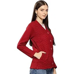 aarika Womens Casual Wear Beige Colour Solid Woolen Cardigan-picture-44