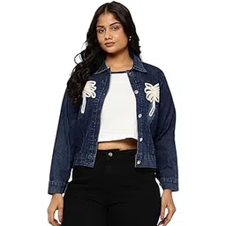 aarika Womens Casual Wear Blue Colour Embroidery Denim Jacket-picture-39